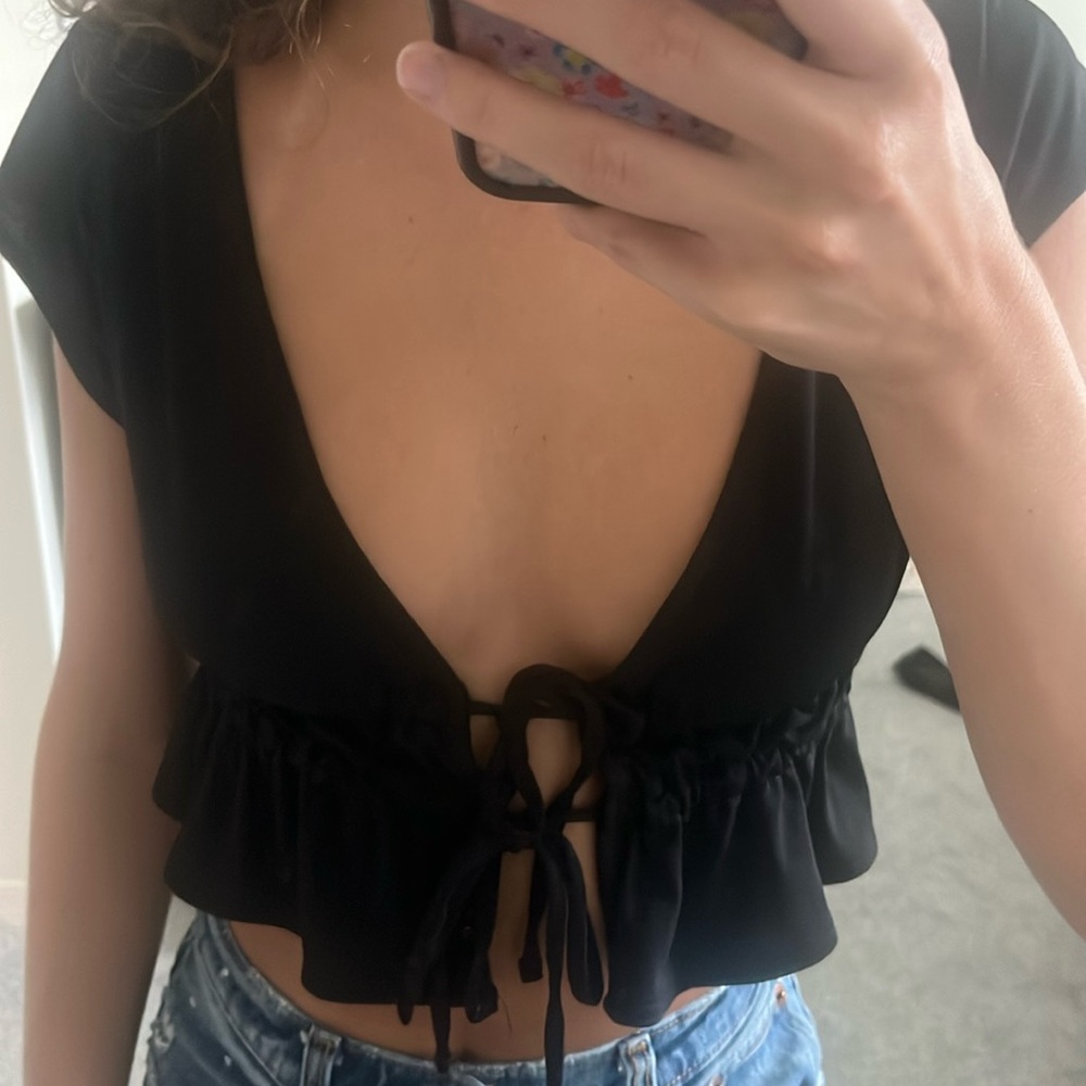 forever 21 tie crop top